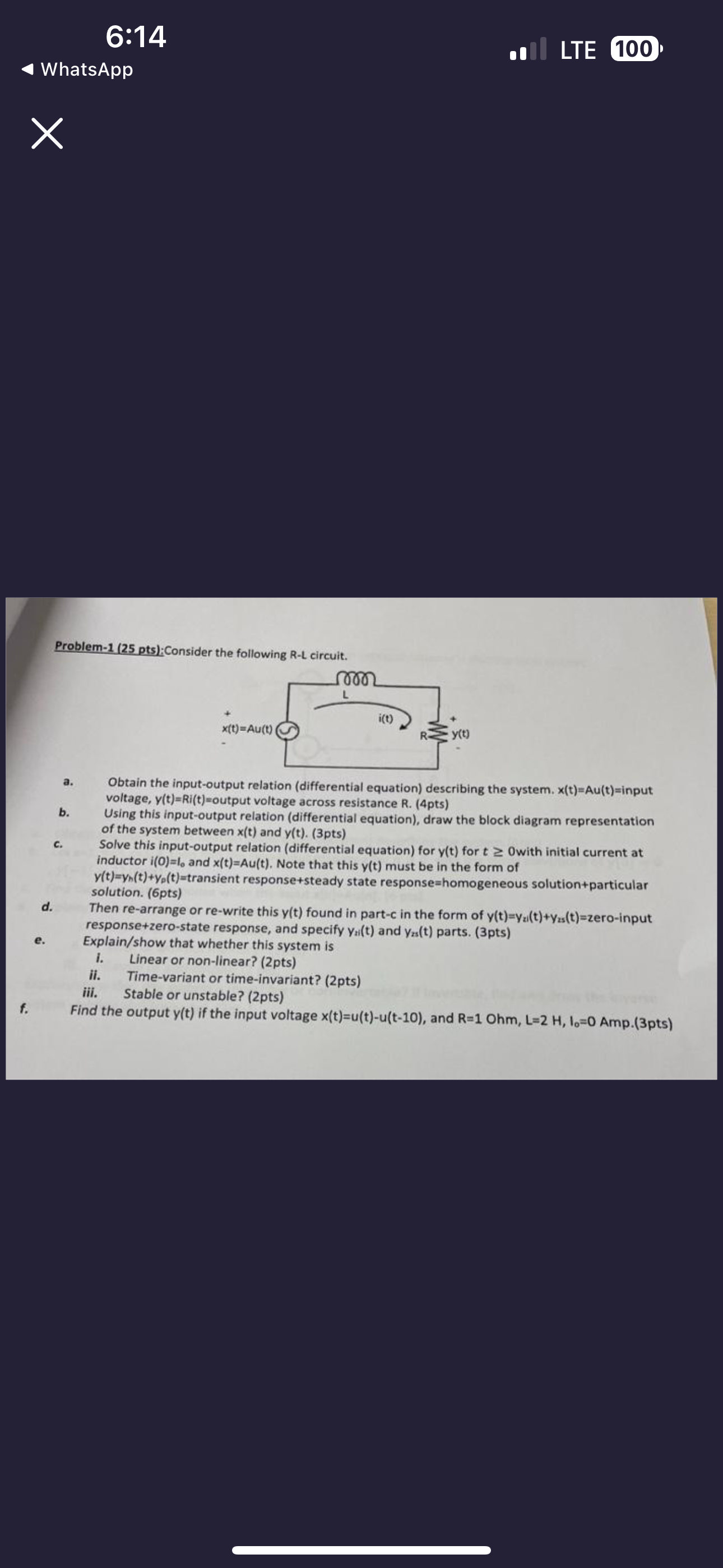 6 : 1 4 WhatsApp a . Obtain the input - output
