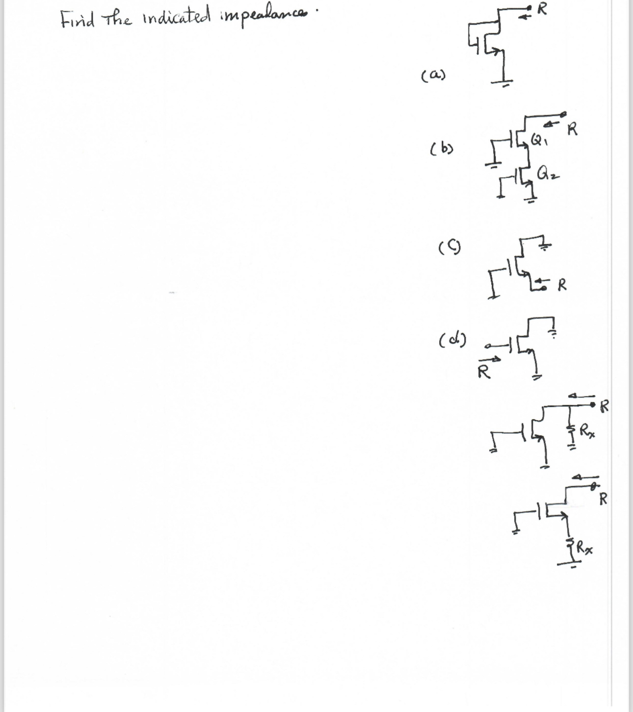 Find the indicated impealances. ( b ) , ? - 1 4 L