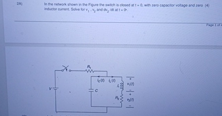 2 A ) In the network shown in the Figure the