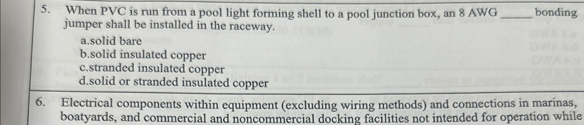 When PVC is run from a pool light forming shell