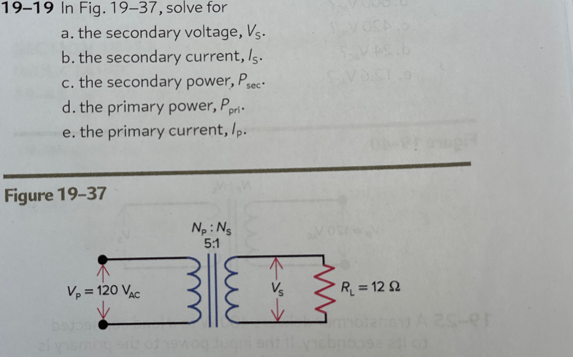 1 9 - 1 9 In Fig. 1 9 - 3 7 , solve for a . the