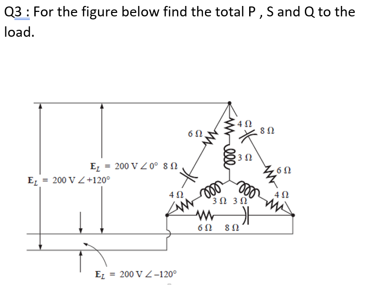 Q 3 : For the figure below find the total \ ( P ,