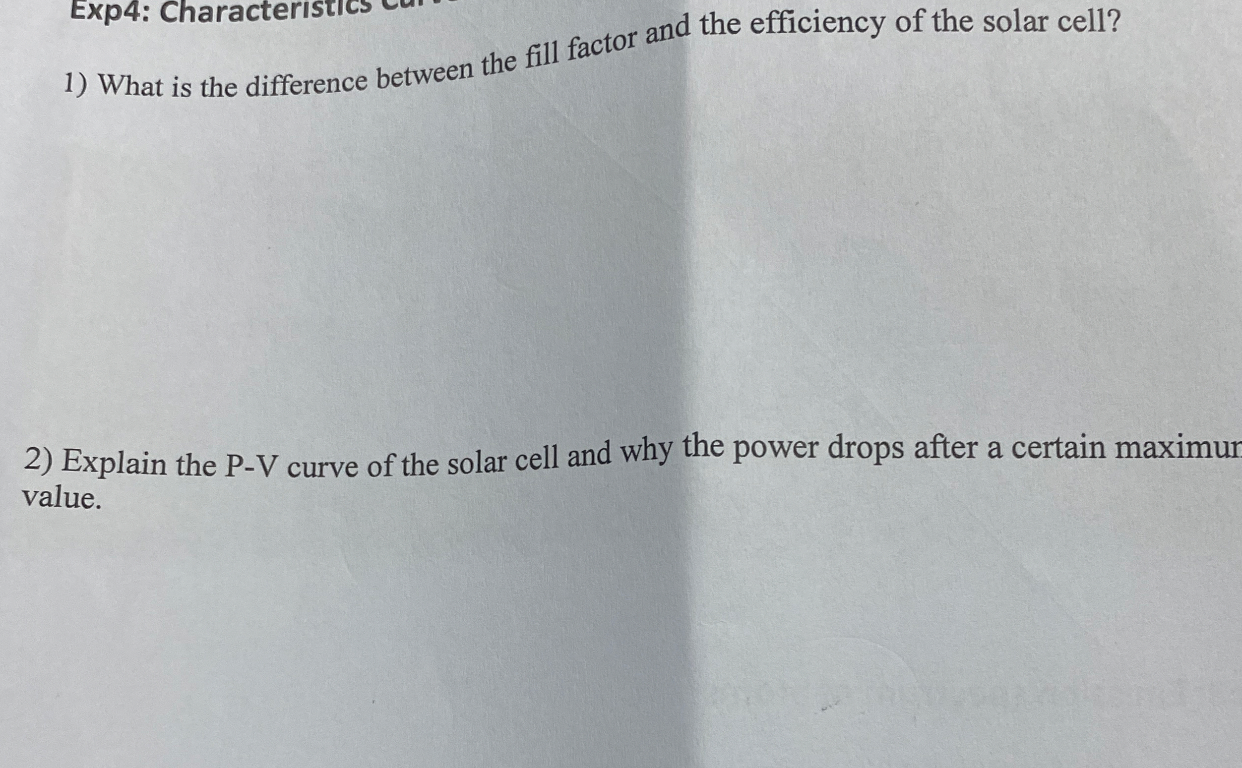 What is the difference between the fill factor