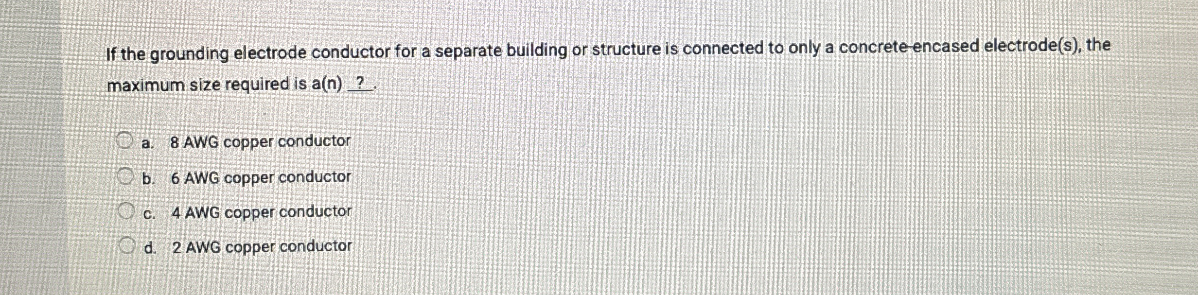 If the grounding electrode conductor for a