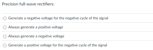 Precision full - wave rectifiers: Generate a