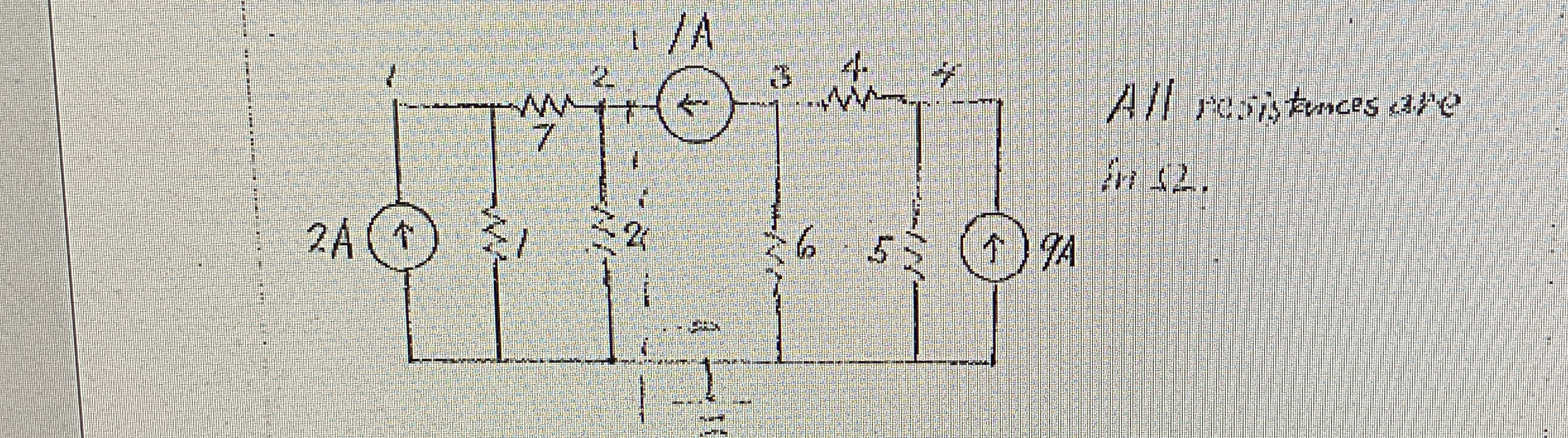 Find all the nodal voltages, current through the