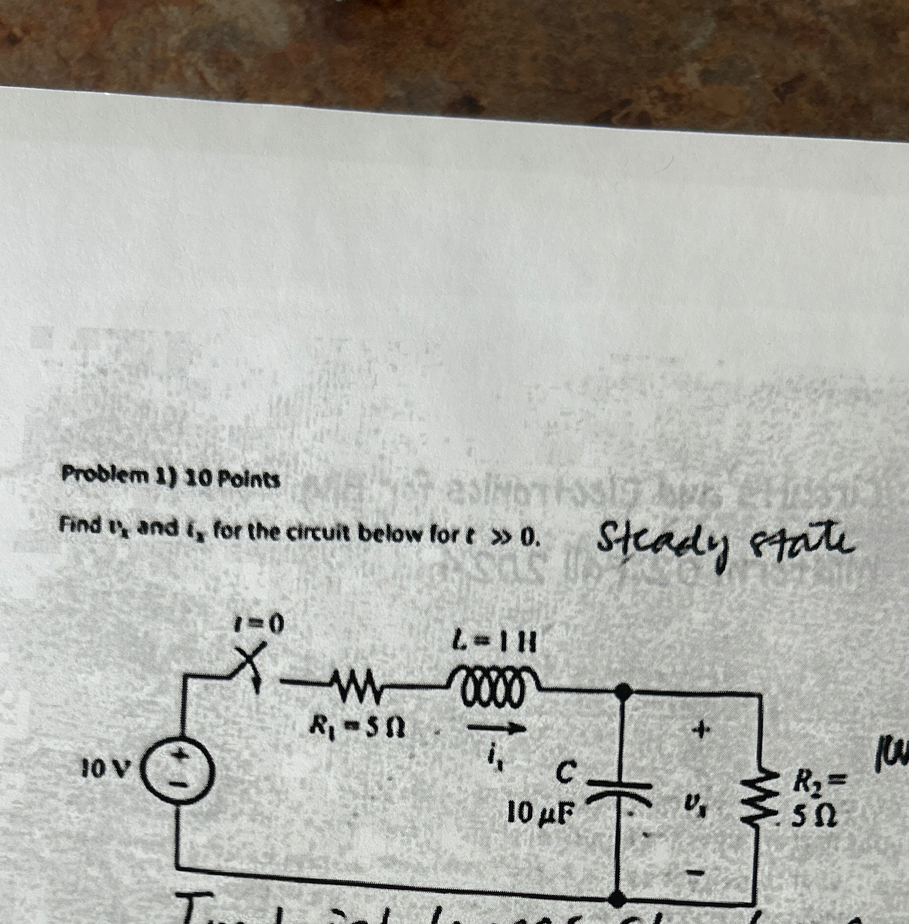 Problem 1 ) 1 0 points Find y x and i x for the