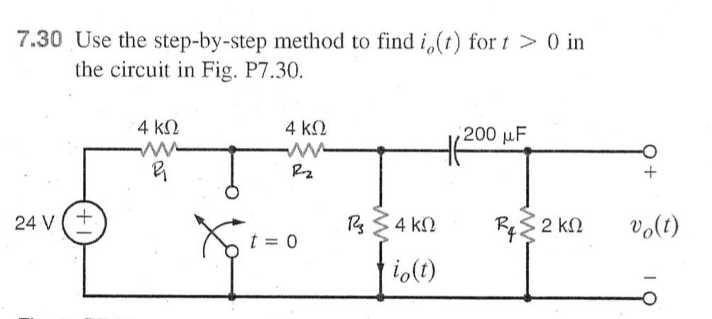 7 . 3 0 Use the step - by - step method to find i