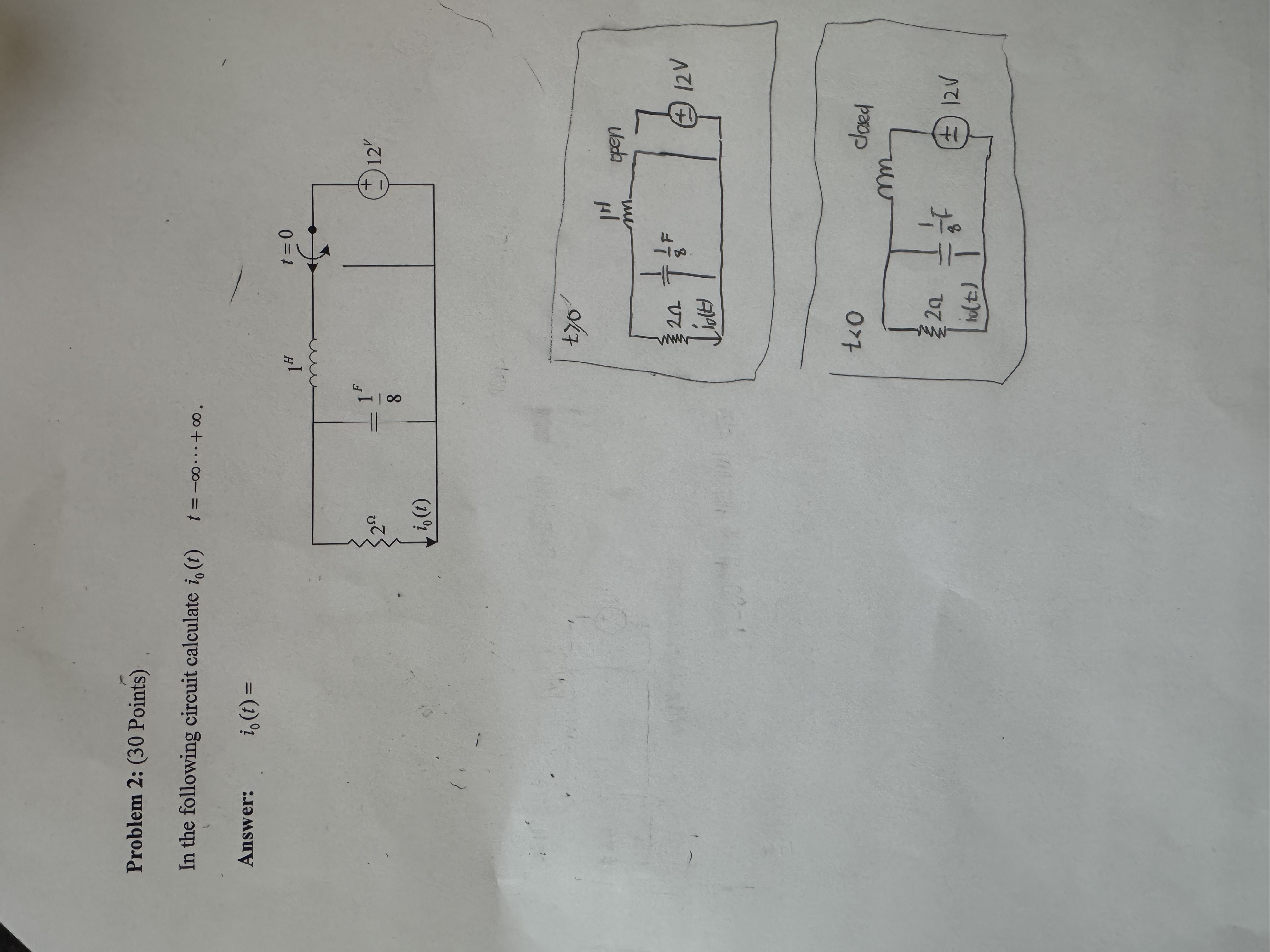 Problem 2 : ( 3 0 Points ) In the following