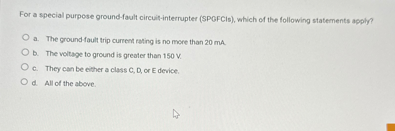 For a special purpose ground - fault circuit -