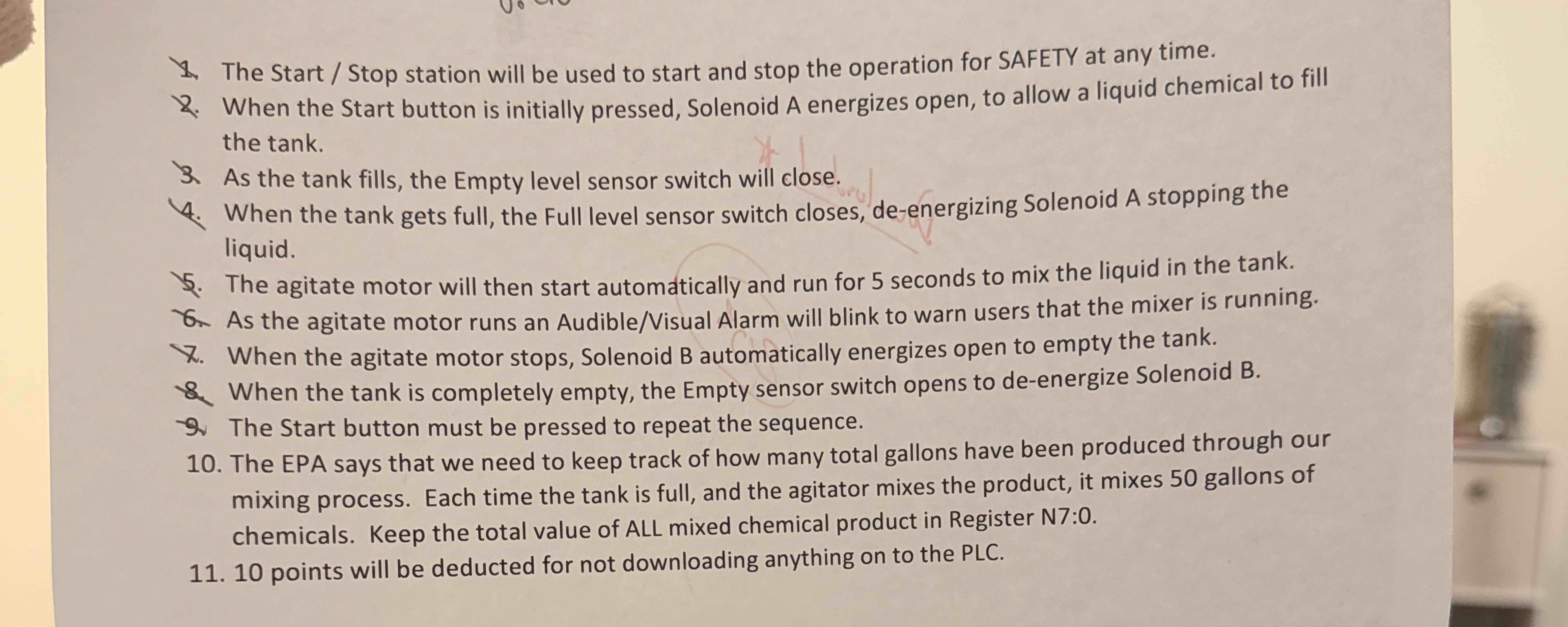 1 . The Start / Stop station will be used to