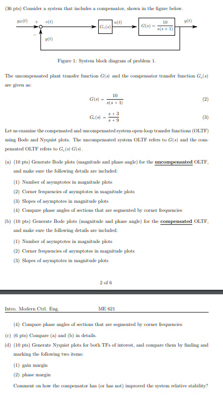 ( 3 6 pts ) Consider a system that includes a