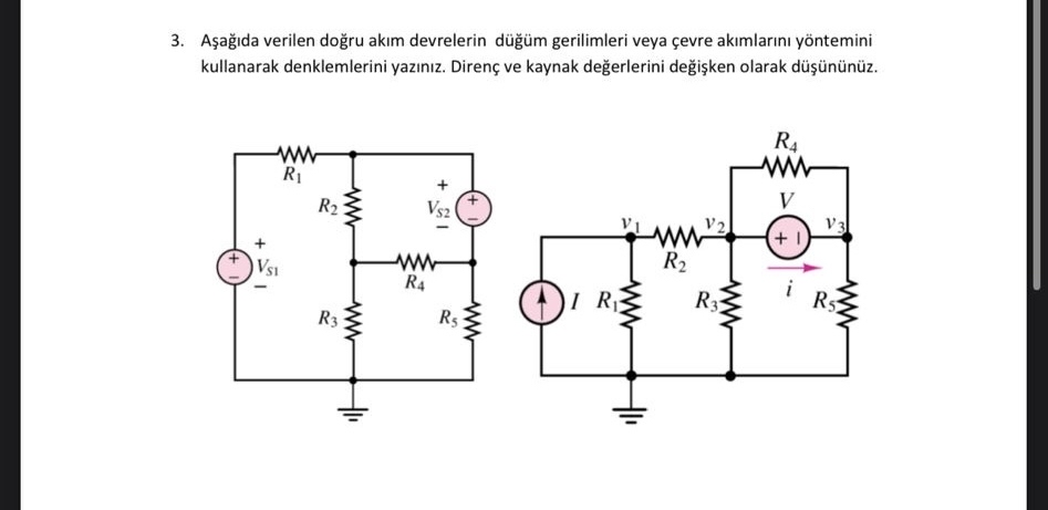 A a da verilen do ru ak m devrelerin d m