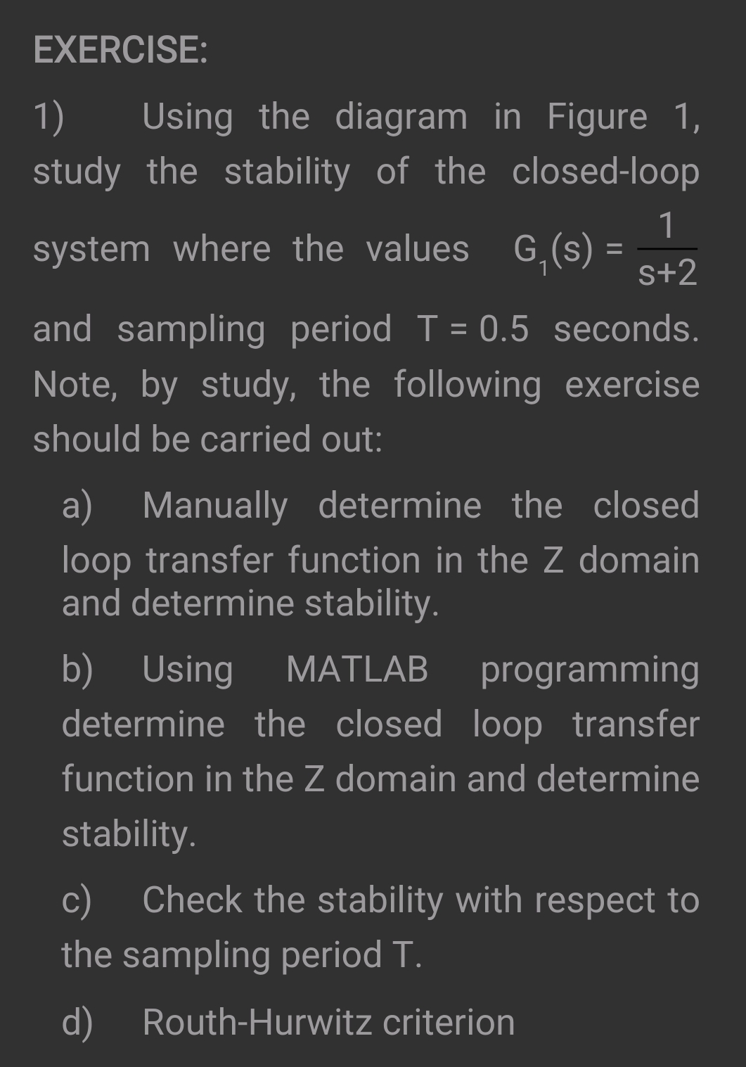 EXERCISE: Using the diagram in Figure 1 , study