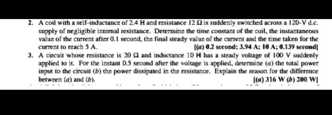 A coil with a self - inductance of 2 . 4 H and