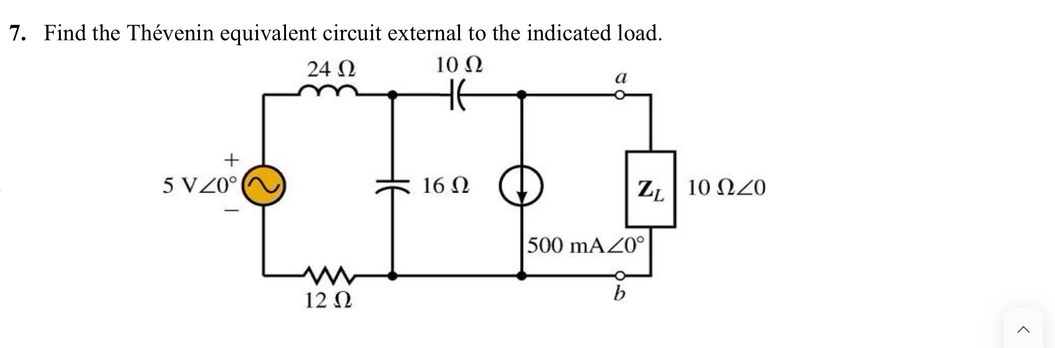 Find the Th venin equivalent circuit external to