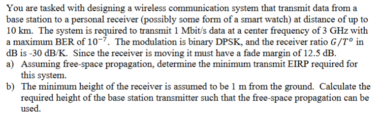 You are tasked with designing a wireless