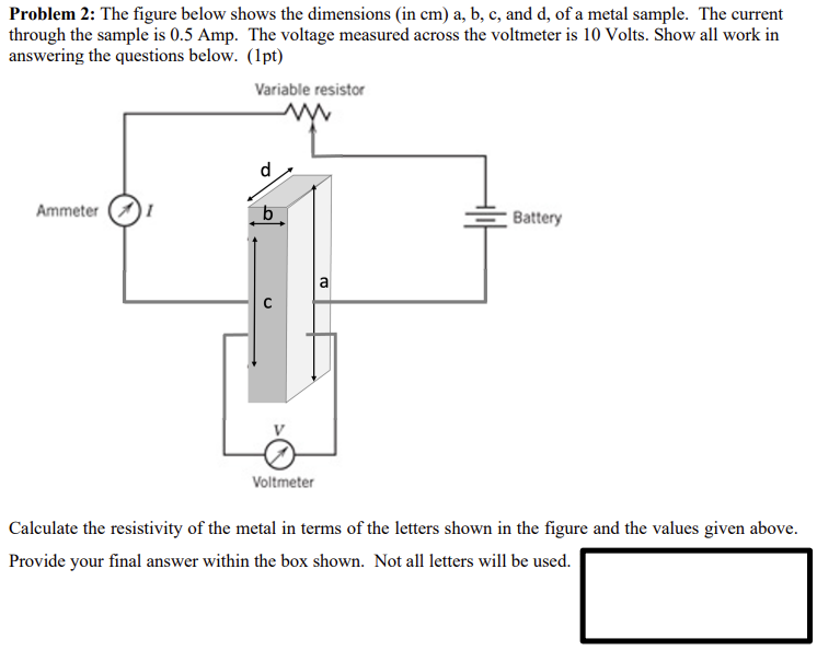 Problem 2 : The figure below shows the dimensions
