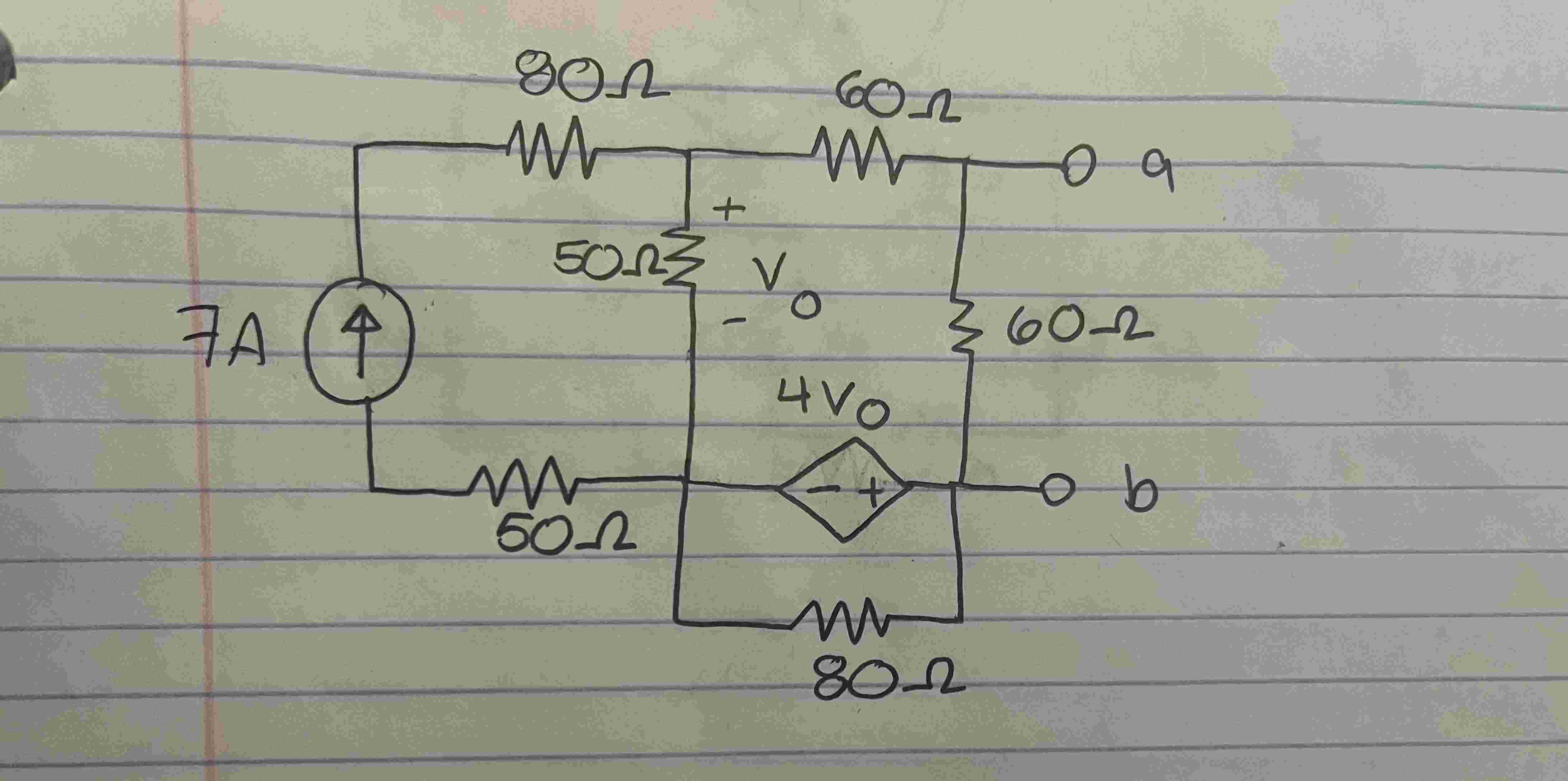 solve for Th venin equivalent circuit, Norton