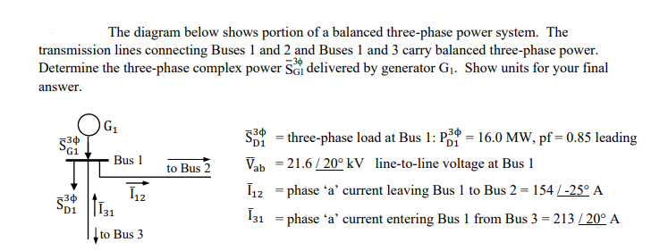 The diagram below shows portion of a balanced