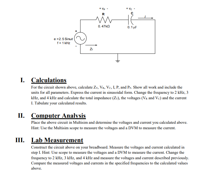 II . Computer Analvsis Place the above circuit in