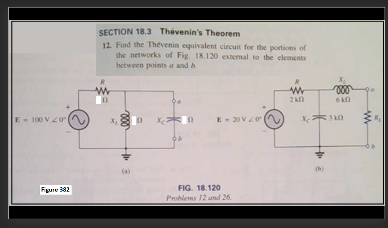 3 8 2 . See Figure 3 8 2 a . R = 9 Ohms. XL = 4
