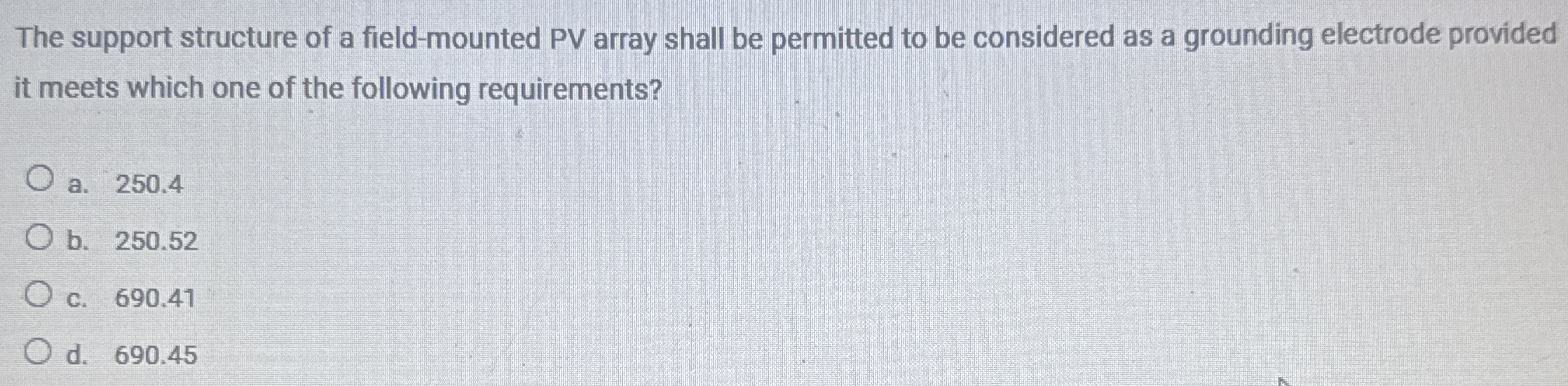 The support structure of a field - mounted PV