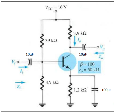 Draw an alternating current equivalent circuit