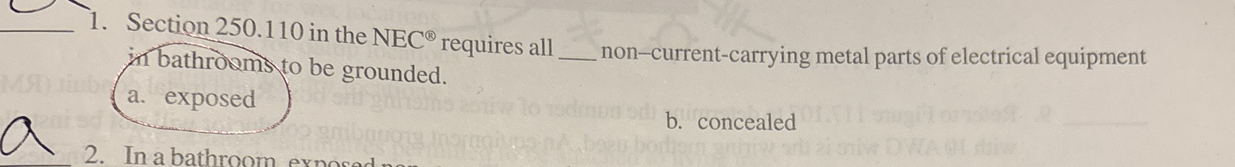Section 2 5 0 . 1 1 0 in the N E C requires all