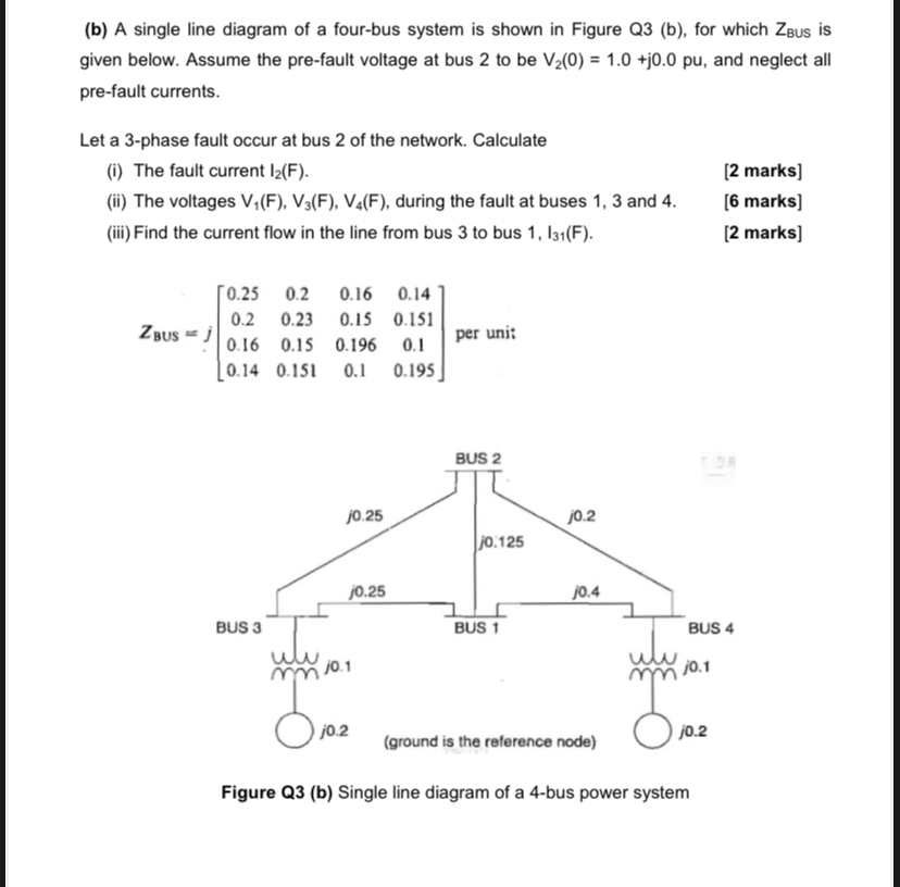 Solve in paper . . . ( b ) A single line diagram