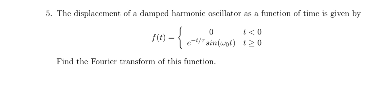 The displacement of a damped harmonic oscillator