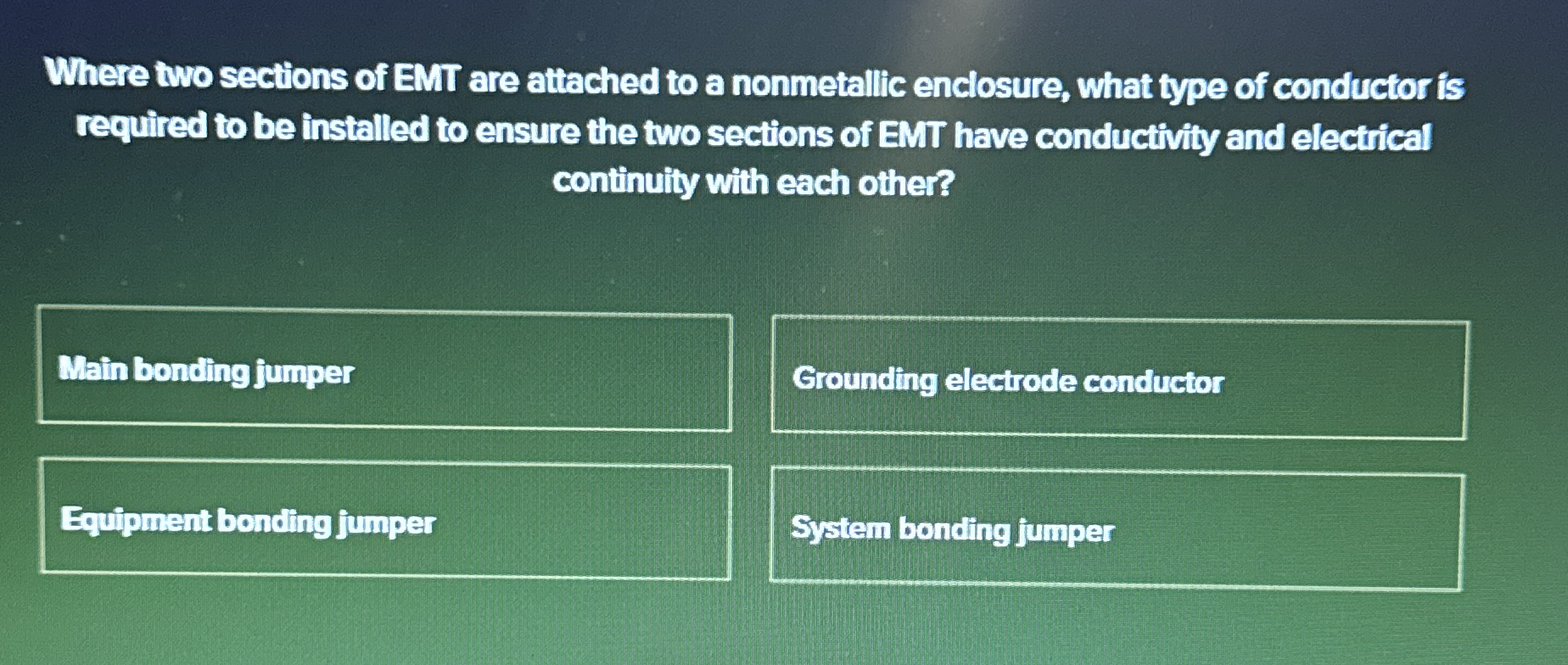 Where two sections of EMT are attached to a