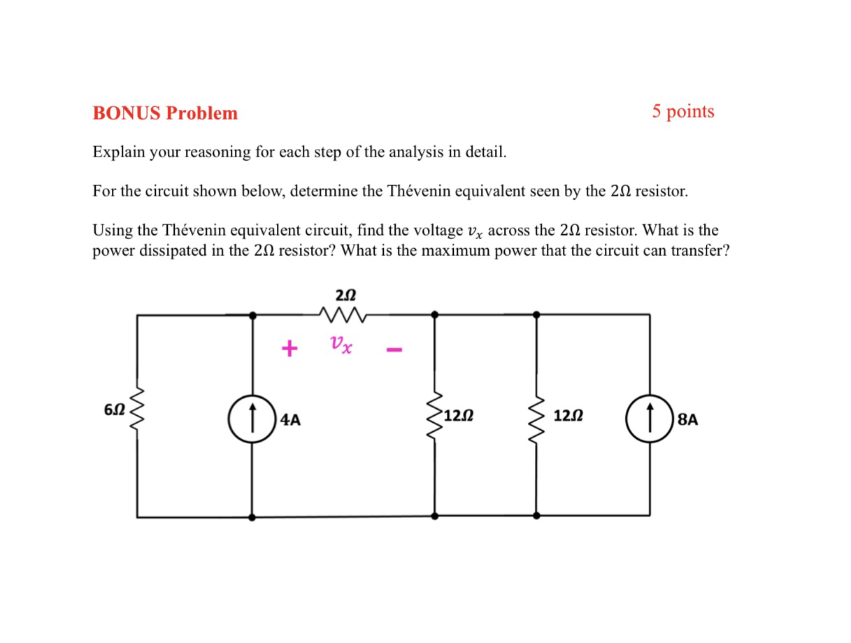 BONUS Problem 5 points Explain your reasoning for