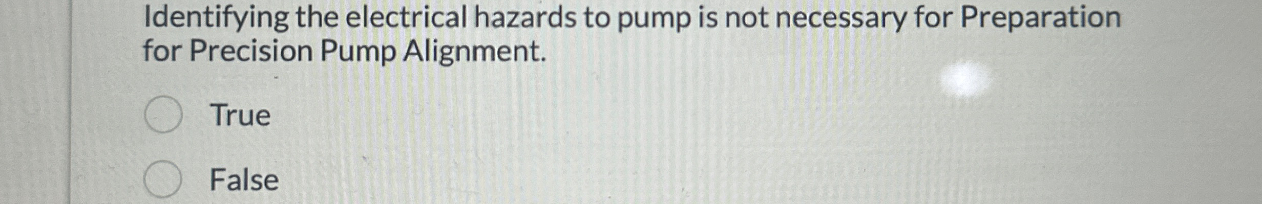 Identifying the electrical hazards to pump is not