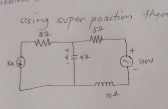 Using super position theorem