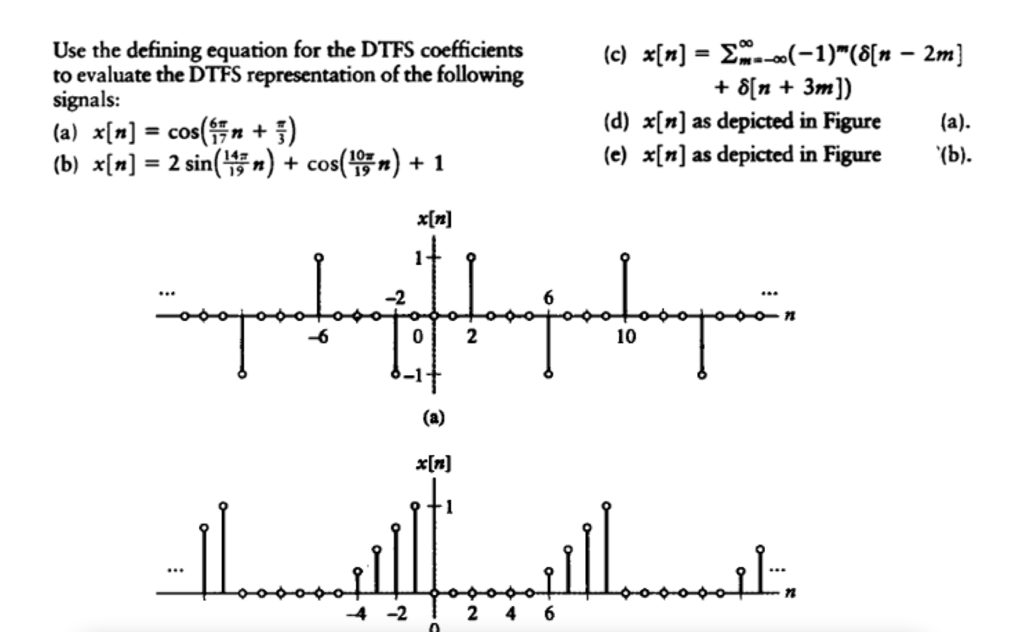 Use the defining equation for the DTFS