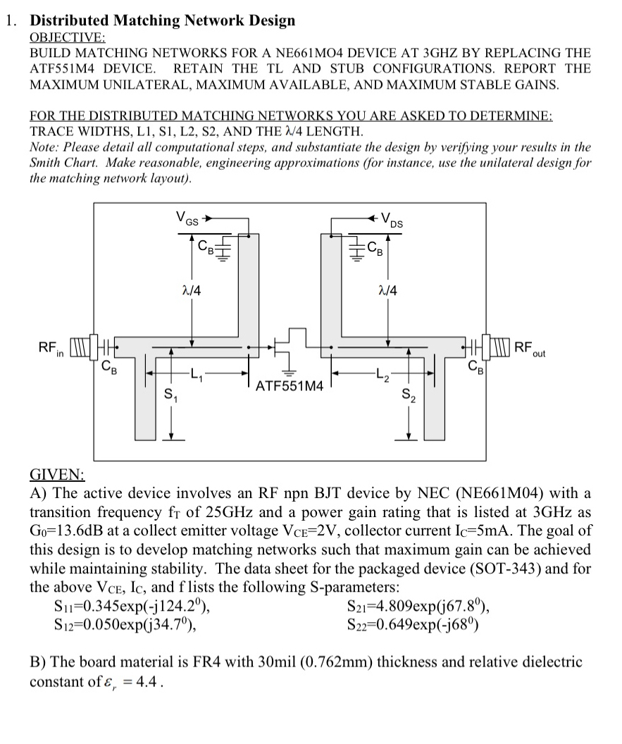 Distributed Matching Network Design OBJECTIVE: