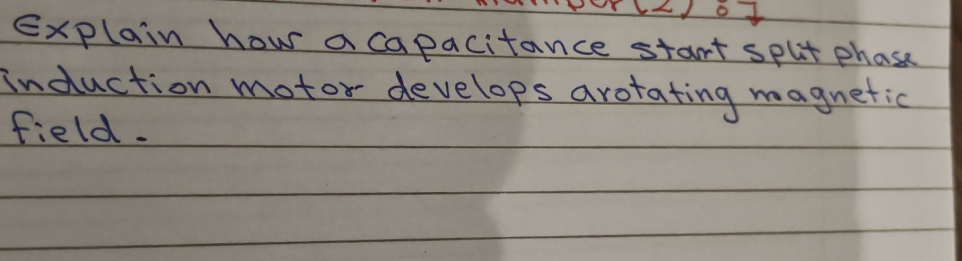 Explain how a capacitance start split phase