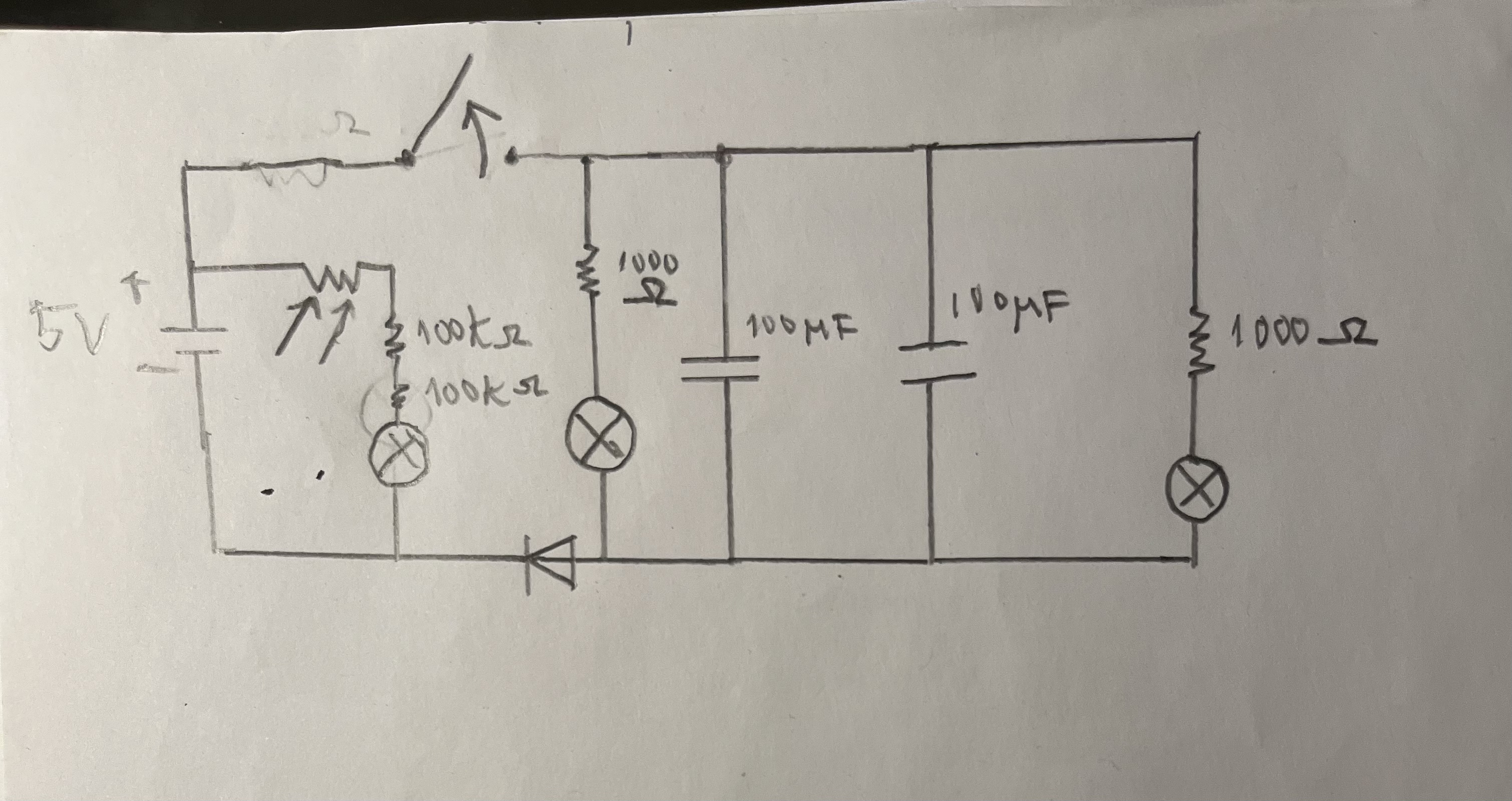 Vsource = 5 V a / when the switch closed for a