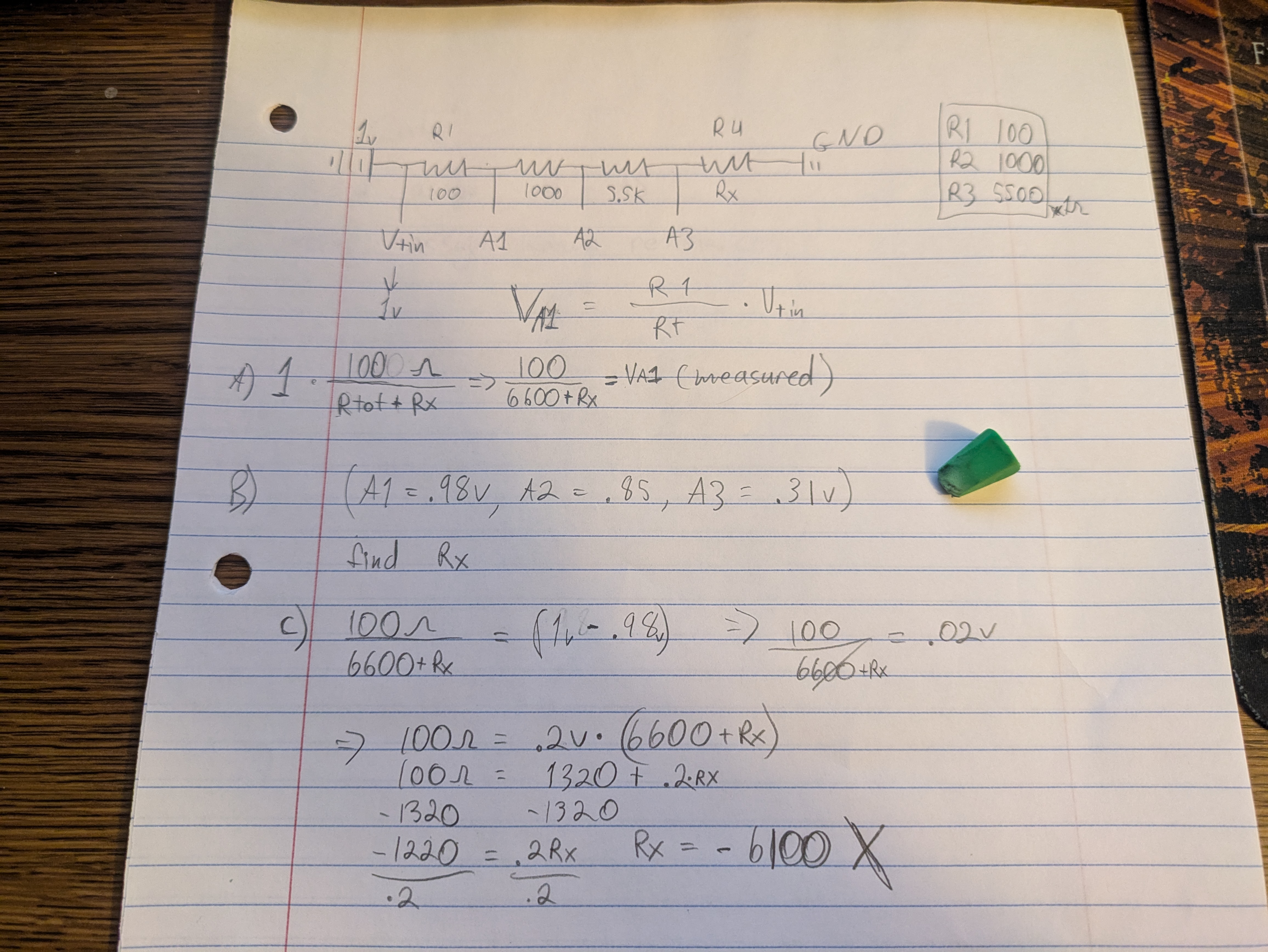 Is my math possible just negative or is it wrong,