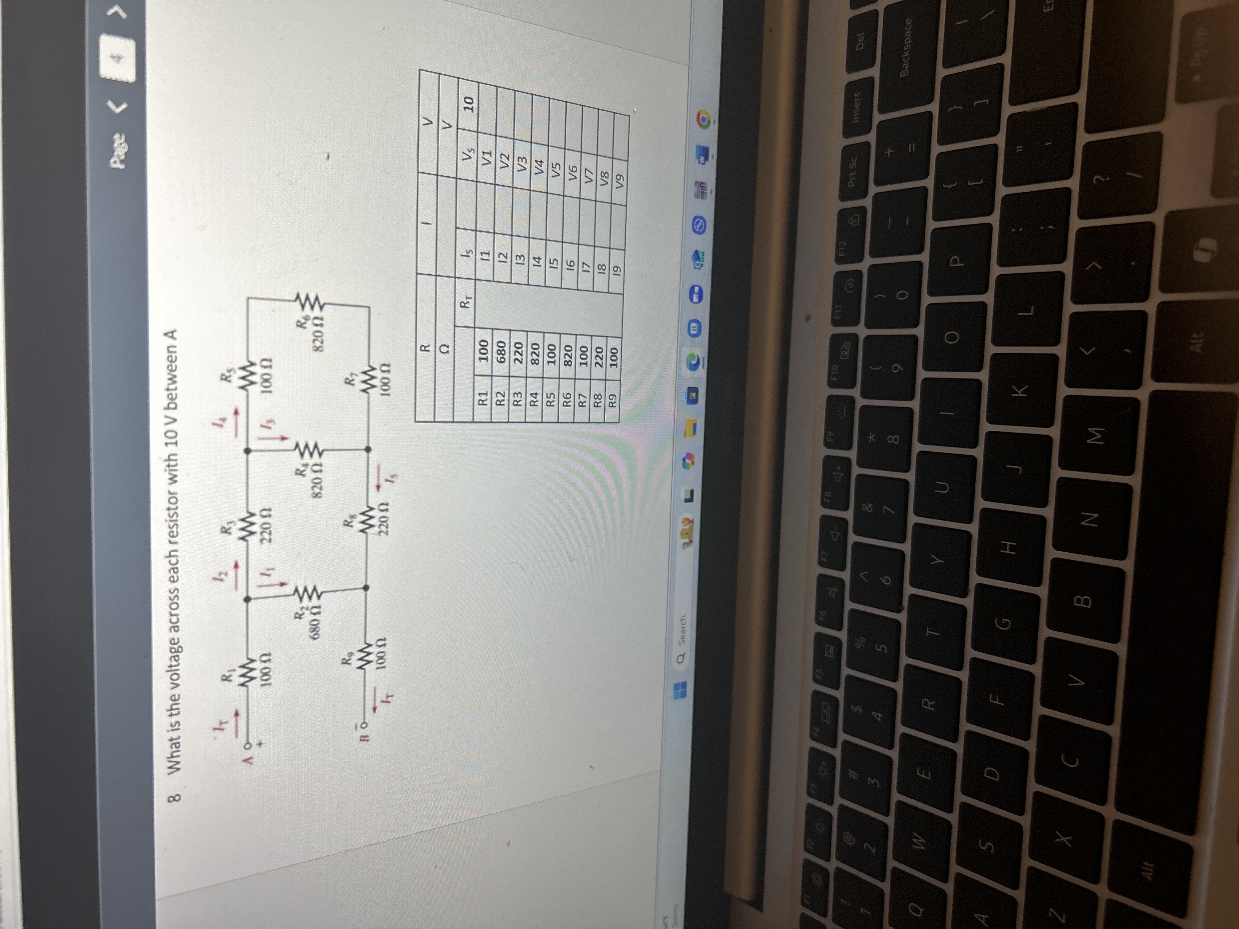 8 What is the voltage across each resistor with 1