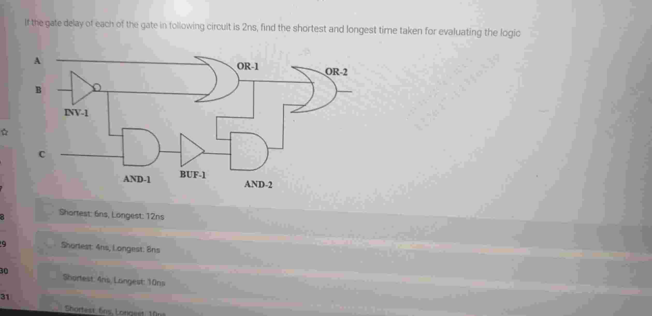 If the gate delay of each of the gate in