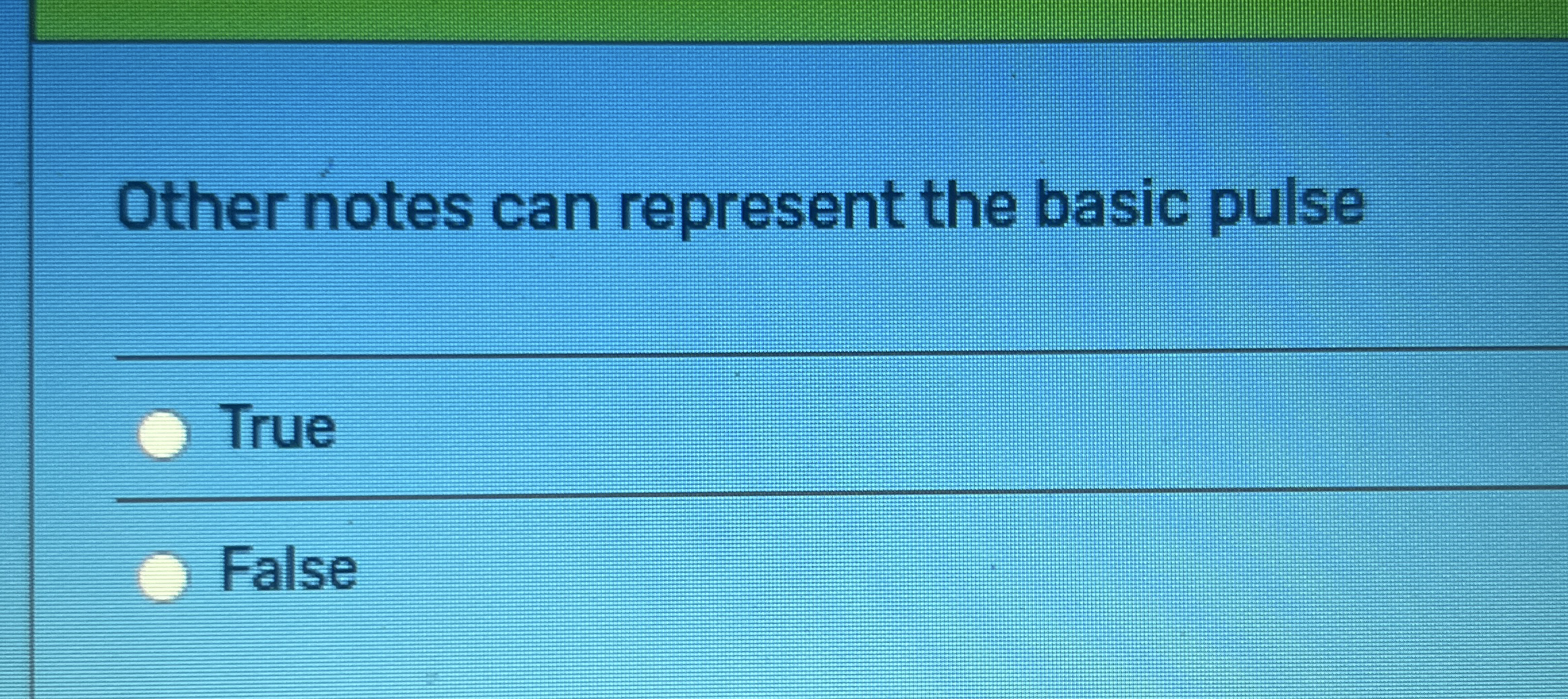 Other notes can represent the basic pulse True