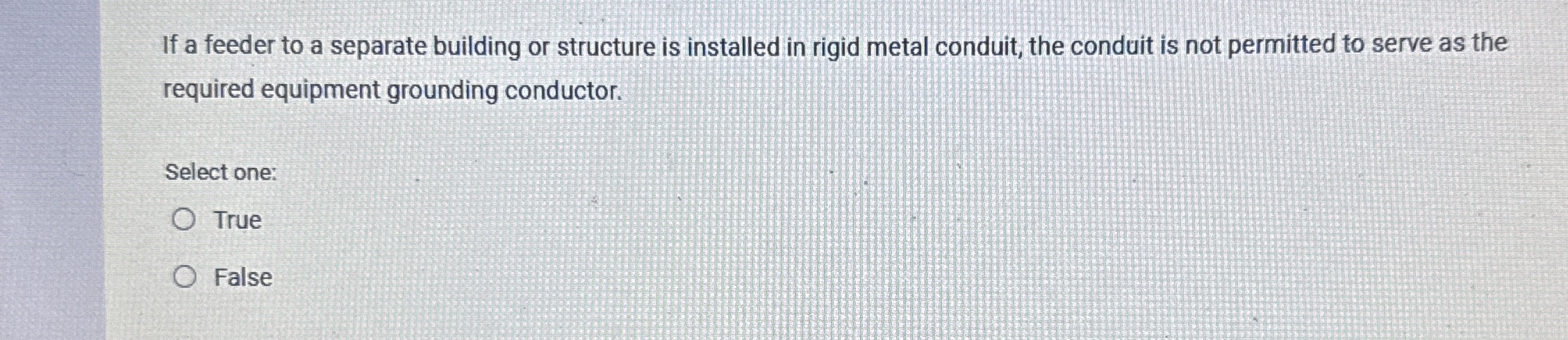 If a feeder to a separate building or structure