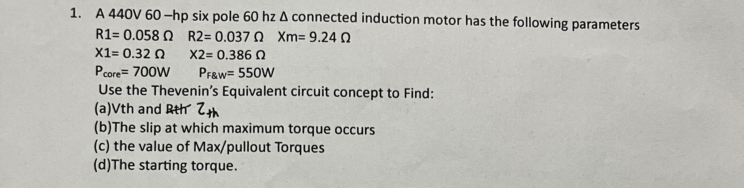 1 ) A 4 4 0 V 6 0 - h p six pole 6 0 h z