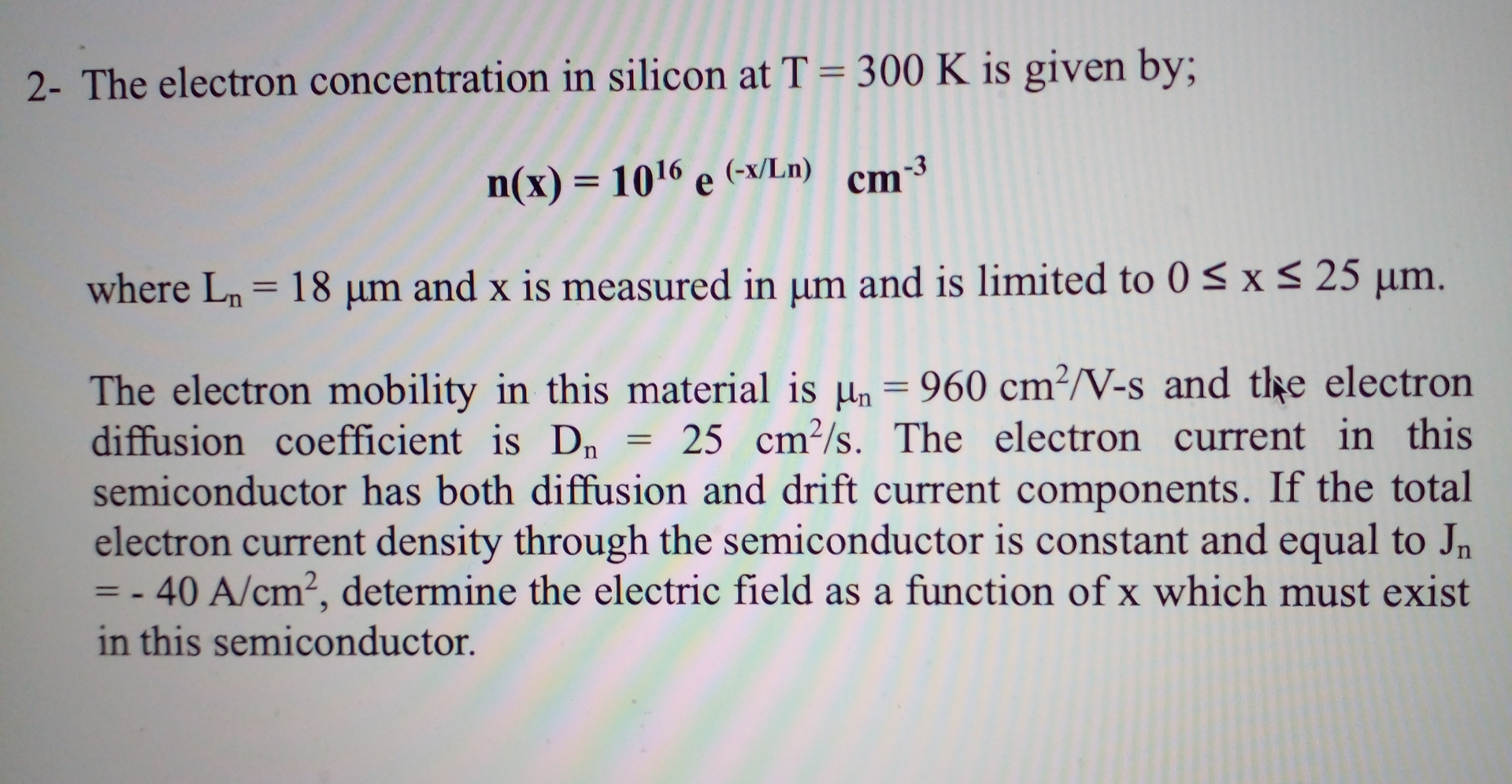 FINAL Answer must be E = 1 4 . 5 - 2 6 e ( x / 1