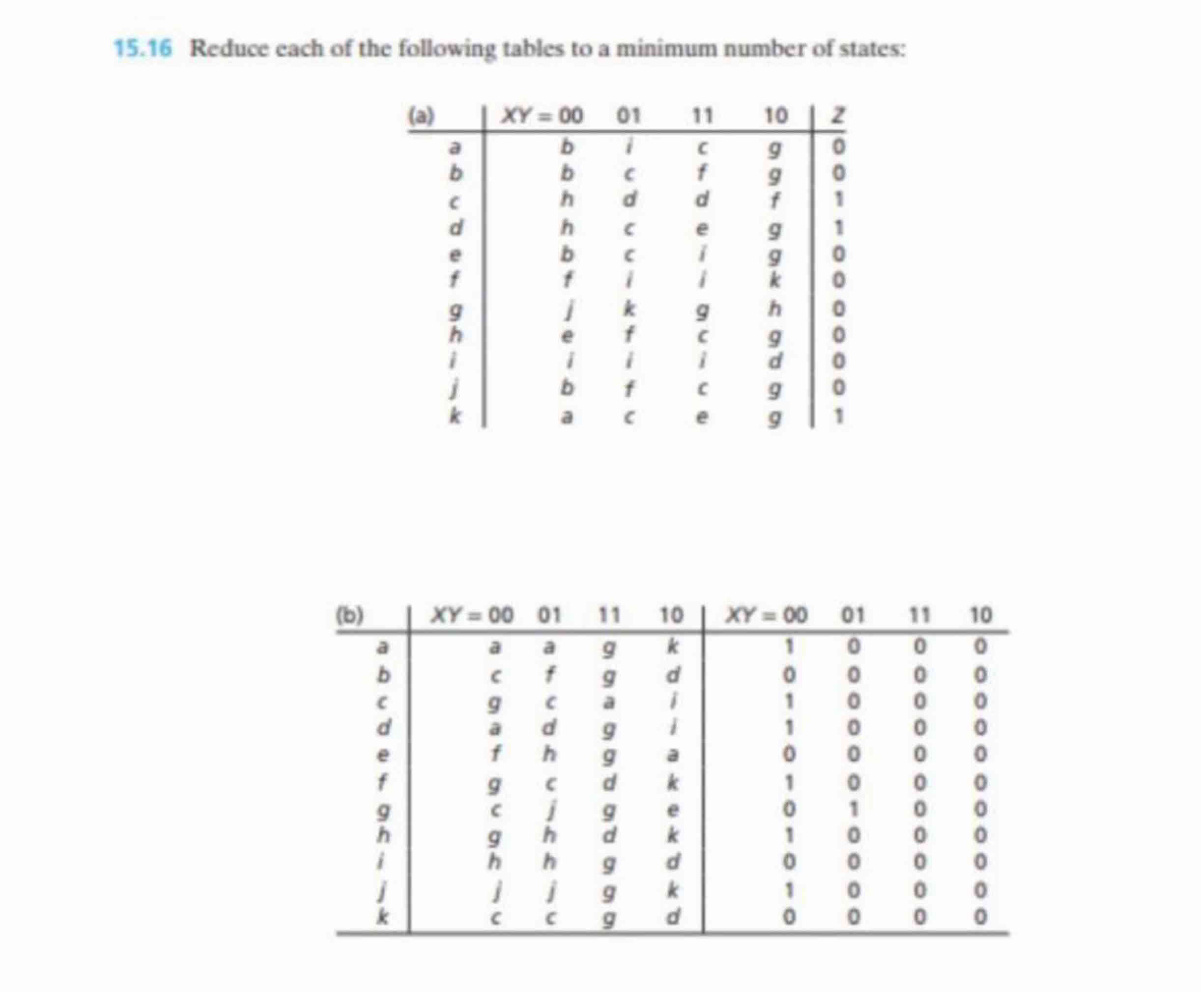 1 5 . 1 6 Reduce each of the following tables to