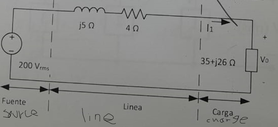 In the following circuit given the indicated