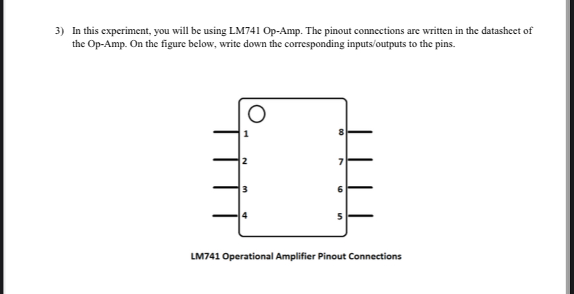 In this experiment, you will be using LM 7 4 1 Op