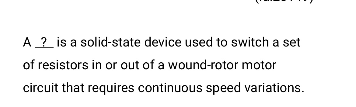 A q , is a solid - state device used to switch a